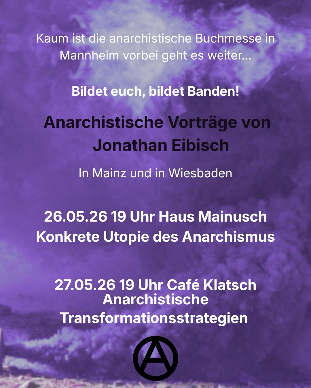 Konkrete Utopien des Anarchismus - Küfa und Vortrag mit Jonathan Eibisch