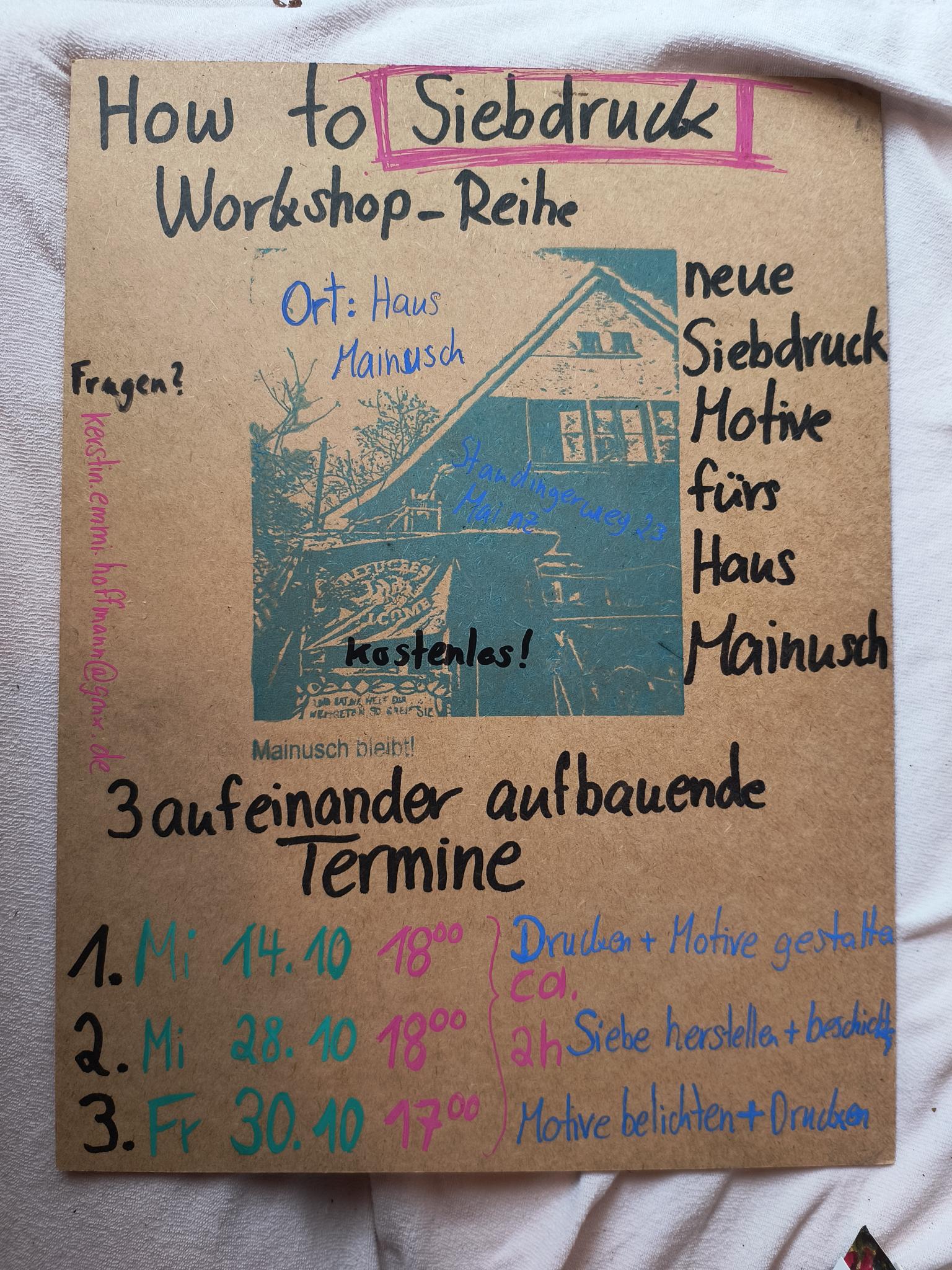How to Siebdruck - Workshopreihe