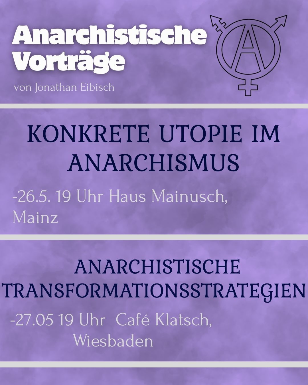 Konkrete Utopien des Anarchismus - Küfa und Vortrag mit Jonathan Eibisch