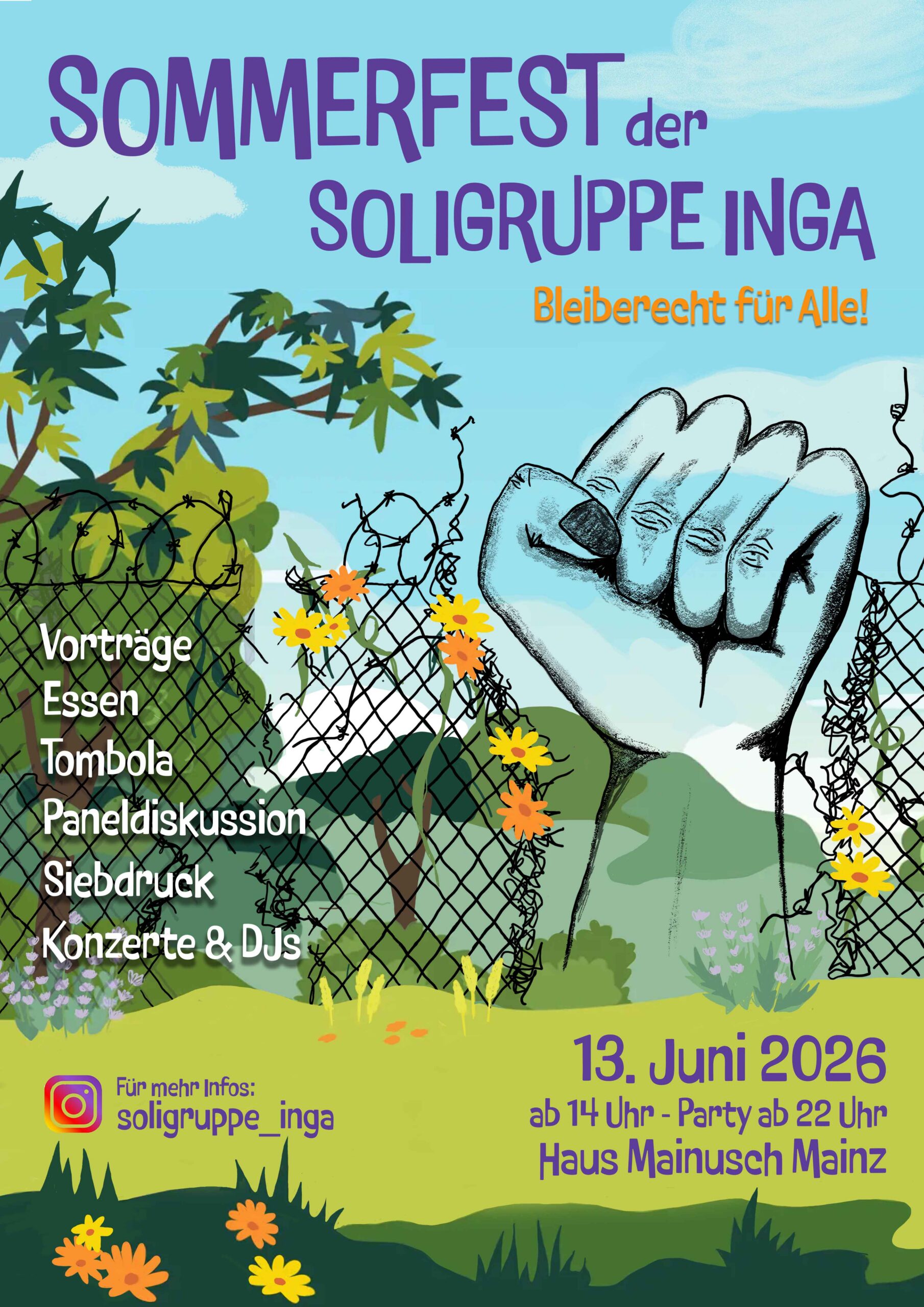 Sommerfest der Soligruppe Inga (gegen Abschiebehaft)